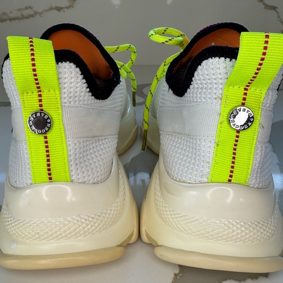 Steve Madden Mac White Multi Sneakers - Sz 7 - Picture 7 of 12